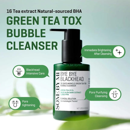 SOME BY MI Bye Bye Blackhead 30 Days Softens Skin, Improves Roughness Cleanser 120g