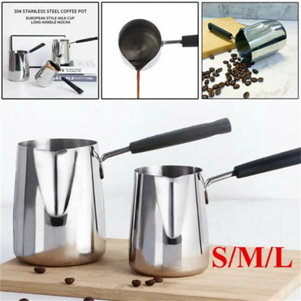 DIY Long Handle Soap Pot Steel Making Jug Tool Wax Melting Pot Candle Pitcher Coffee Cup