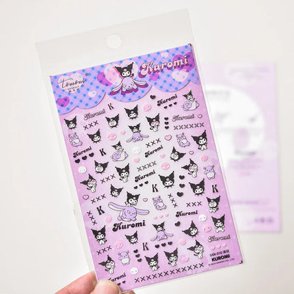 Embossed Sanrio Series Nail Stickers My Melody Hello Kitty Self-Adhesive Nail Parts Long-Lasting Colors Kuromi Nail Accessories