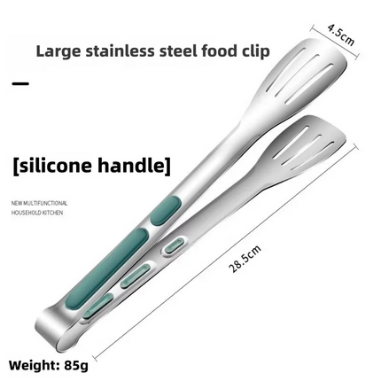 1pc Non Slip Stainless Steel Food Tongs Meat Salad Bread Clip Barbecue Grill Buffet Clamp Cooking Tools Kitchen Accessories