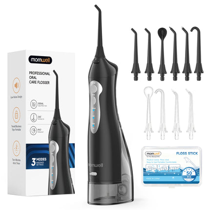 Mornwell Water Flosser Teeth Picks 6 Jets 3 Modes Portable Cordless D52 Water Floss For Teeth Cleaner IPX7 Waterproof Oral Picks