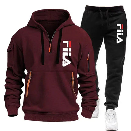 Spring/Autumn Men's Sports Set, Trendy Men's Sweatshirt Set, Casual Long Sleeve Sweatshirt and Pants Two-Piece Set Hoodies Sets