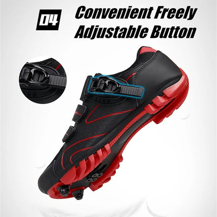 Mountain Bike Shoes Men's Cycling Shoes MTB Shoes Quick Ratchet Buckle Compatible with SPD System Pedal for Indoor and Outdoor Mo