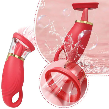 5-Frequency 360° Tongue Swaying for Women Clitoris Vacuum Sucker Stimulator Oral Vagina Nipples Vibrating Female Toys