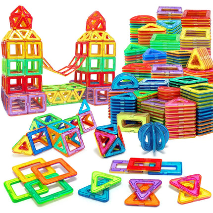 30/62/92PCS Magnetic Building Blocks Constructor Set 3D STEM Educational Toys For 3Years+ Old Kids Boys Girls Birthday Gifts