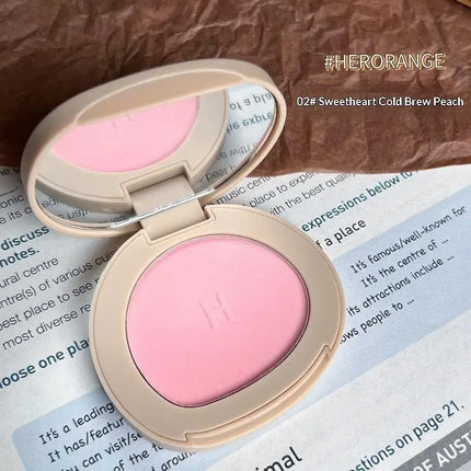 Hot HERORANGE Monochromatic Blush Makeup Palette Long Lasting Natural Cheek Tint Waterproof Blush Cosmetic