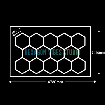 Garage Hexagon LED Light 50000H 6500K Ultra Bright for Home Gym Barbershop Car Detailing Bar Basement Workshop Ceiling Lighting
