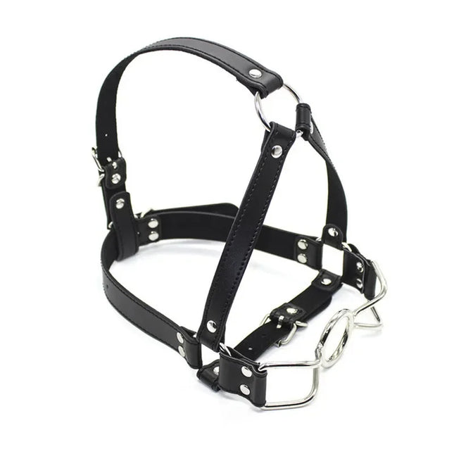 Manyjoy Mouth Gag Head Harness Restraints Tools Spider Shape Metal O Ring Mouth Gag Bondage Erotic Sex Toys Adult Games BDSM