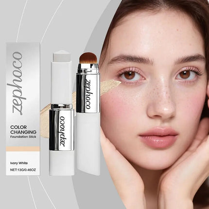 2-in-1 Color Changing Foundation Stick Light Moisturizing Matt Base Makeup Long Lasting Waterproof Contouring Korean Make Up