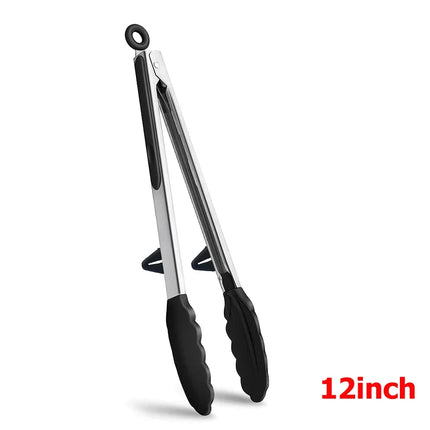 Kitchen Tongs Silicone Food Tongs Non Stick Cooking Serving Tongs For BBQ Salad Steak Pasta Spaghetti Noodles