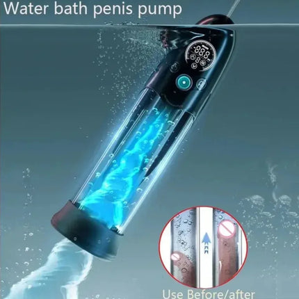 Electric Penis Pump Water Bath Penis Massage Enlarger Enlargement Vacuum Pump Sex Toys For Men Masturbator Penile Bigger Trainer