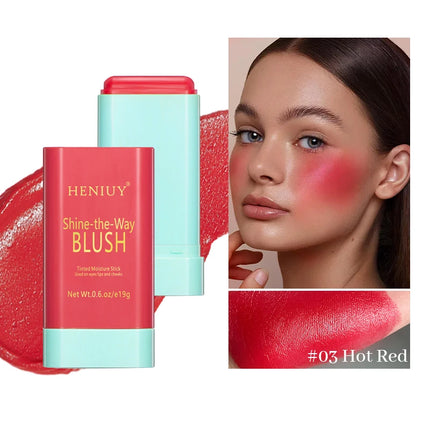 Tinted Mositure Blush Stick Face Pink Cream Cheek Blusher Cosmetics 3 in 1 Makeup Tubes used on eyes cheeks High color rendering