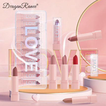 10 PCS Matte Lipstick Kit lip gloss Korean cosmetics LIp gloss Long Lasting Makeup for women Lip pencil cheap make up Beauty