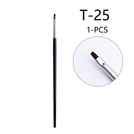 T22 Fine Eyeliner Makeup Brush Liquid Gel Eyeliner Brush Precision Thin Long Eyeliner Brush Professional Eye Liner Makeup Tool