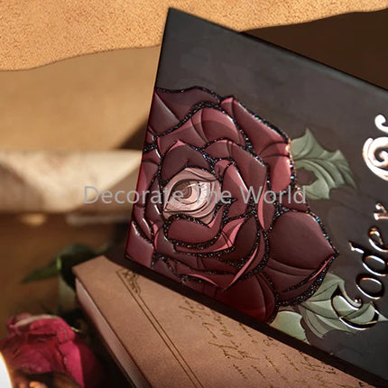Judydoll Halloween Limited Edition Rose Codex" 15-color Eyeshadow Book Matte Earth Color Shimmer Eye Makeup Eye Glitter