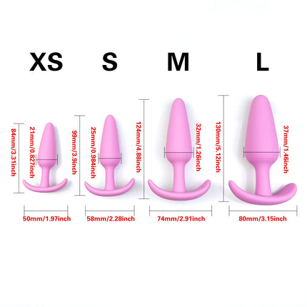 4 Sizes silicone anal plug Adult masturbation sexual wellness Stimulator Anal g-point massage anal massage dilatancy toys