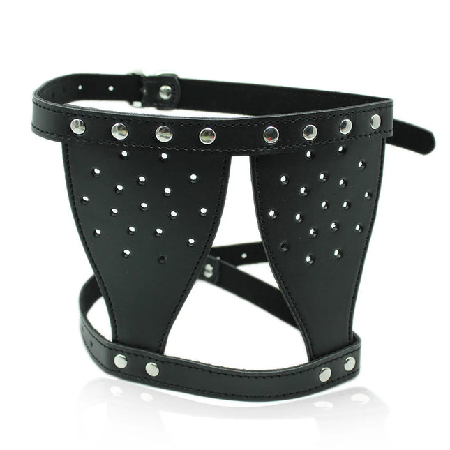 PU Leather Eye Mask Men Role Play Restraint Blindfold Masquerade Halloween Cosplay Costume Accessory