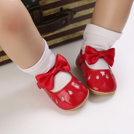 Baby Girls First Walkers 0-18 Months Red Princess Shoes Soft Sole Spring Autumn
