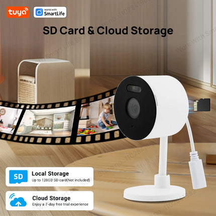 Tuya Smart 3MP&1080P HD WiFi Security Camera  5G/2.4G Indoor/Outdoor Pet Baby Monitor Color Night Vision Spotlight Audio