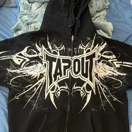 2000s vintage Street New Fashion South pole Men Black Hoodie Super Skull embroidery Hoodie Couple Harajuku Y2k Top Street Wear