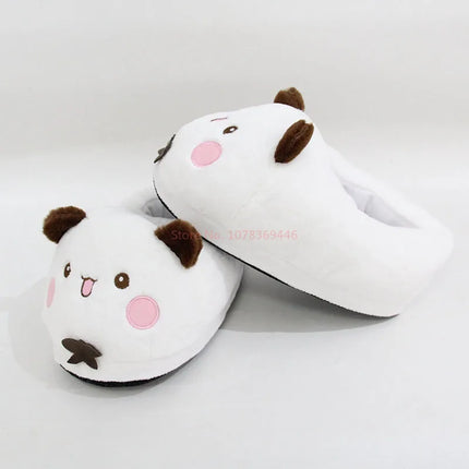 New Panda Bubu And Yier Plush Slippers Cartoon Panda Indoor Couple'S Warm Cotton Slippers Autumn And Winter Gift