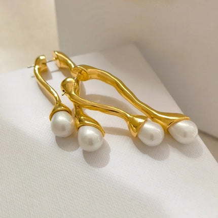 Fashion Jewelry 925 Silver Needle Resin Teardrop 2024 Trend New Back Front Dangle Earrings Hot Selling For Women Gift