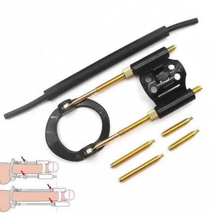 Male Penis Corrector Delayed Locking Sperm Ring Portable Penis Stretching Negative Pressure Endurance Penis Stretching Trainer
