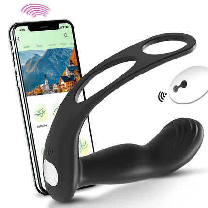 Unisex Dildo Prostate Massager Remote Control Plus APP Vibrator Gay Butt Plug Wireless Remote Control Butt Plug Adult Products