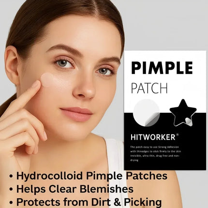 400/800pcs Hydrogel Acne Patch, Black Star and Round Cover Acne Patch, a skin care gift for men and women on Valentine's Day