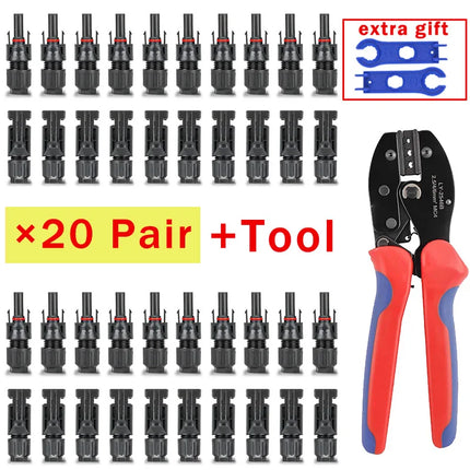 400/200/100/40/20/10 Pcs Photovoltaic Solar Connector 1000V30A Wholesale Panel Connectors Kit for PV/MC Cable 2.5/4/6mm²