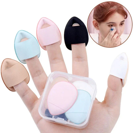 3/10Pcs Mini Finger Puff Foundation Small Air Cushion Powder Sponge Face Concealer BB Cream Cosmetic Applicator Makeup Tools