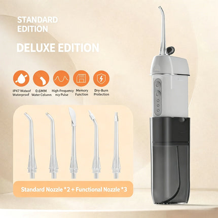 Portable Retractable Water Flosser, Electric Oral Irrigator for Teeth Cleaning, Braces & Tongue Care, Ultrasonic Dental Cleaner