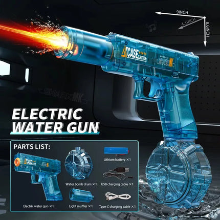 Blasting Lights Are Linked To The Chamber Electric Water Guns Toys for Kids Automatic Water Pistol Children Summer Outdoor Toy