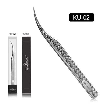 SAKURAHANA Anti-Static Eyelash Tweezers Professional High Precision Volume Extension Stainless Steel Anti-slip Makeup Tool
