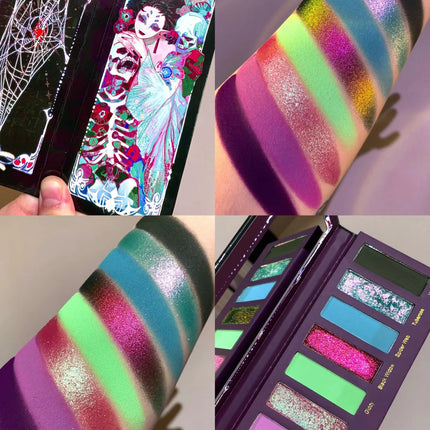 Narimi Y2K 8 Color Eyeshadow Palette Glitter Chamelon Matte Shine Eye Shadow Highlighter Waterproof Cosmetics