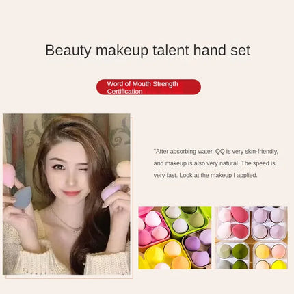 4PCS Beauty Eggs Set Seamless Smudging More Hygienic Prevents Bacteria Buildup Create A Flawless Makeup Look Beauty Egg Case