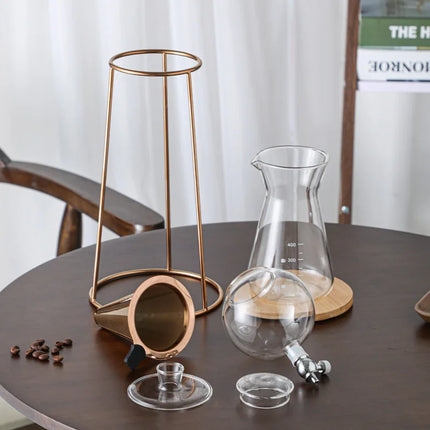 Ice-drip coffee pot teapot stand set ice-drip household drip-type hydraulic hand-pour cold brew tea dripping pot