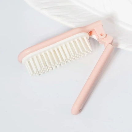 Portable travel folding comb, anti-static mini pocket hair comb, plastic folding comb, Special for real hair wigs