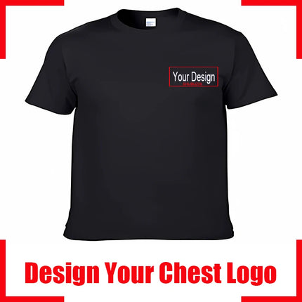 Men's Personalized Cotton T-shirt Custom Text Name Tsihrts Add Your Own Message Fashion men tshirt bigger size 4XL 5XL