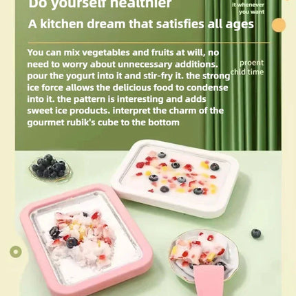 Fried Yogurt Machine Home Small Children's Frying Ice Machine Homemade DIY Ice Cream Machine Plug-in-free Smoothie Frying Plate
