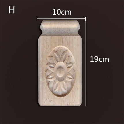 Applique for Furniture In Wood Figurines Moulding Decal Carved Wedding Decoration Maison Accessories Stair Decoration Wood Onlay