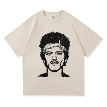 Bruno Mars The Romantic Tee Shirt 2026 New Album Retro Men/women Clothing Harajuku High Quality Tops Cotton TShirts Vintage