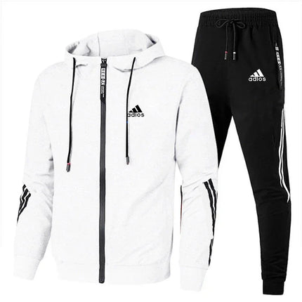 Men Tracksuits Sets Long Sleeve Hoodie+Jogging Trousers 2 Piece Fitness Running Suits Sportswear Casual Clothing