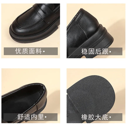 New Japanese Style College Student Cosplay Lolita Shoes for Women/Girls Fashion Black/Coffee Uniform Platform Shoes 2025
