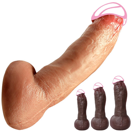 Soft Double Layer Silicone Big Dildo Realistic Fake Long Dick Penis Butt Plug Adult Sex Toys For Woman Men Vagina Anal Massager