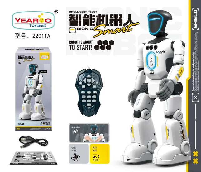 Yearoo Interactive Bionic Robot Gesture Remote Control Programmable Ai Sensing Singing Dancing Early Learning Kids Companion Toy