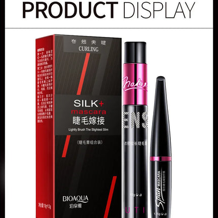 BIOAQUA Brand Black Silk Fiber Mascara Makeup Set Eyelash Extension Lengthening Volume 4D Mascara Waterproof Cosmetics 2pcs/lot