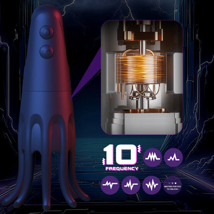 Penis Trainer Electric Shock Male Masturbator Penis Vibrator 10 Vibrating Modes Male Stroker 360°Wrapped Adult Sex Toys for Men