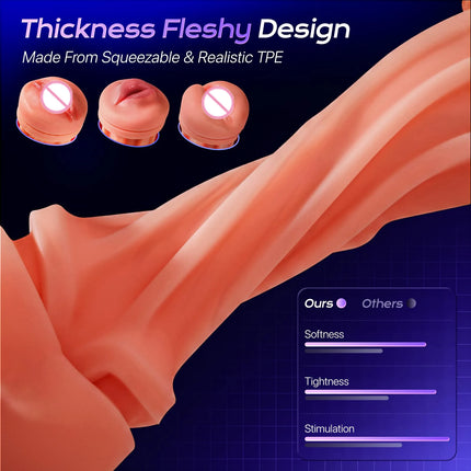 2026 Sex Toys for Men Male Masturbator 3 Sleeves Pocket Pussy Penis Pump with 9 Sucking 9 Vibrating APP Control Adult