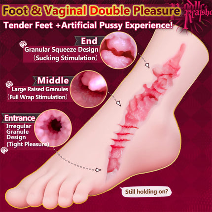 YUU Anime Foot Artificial Vagin Masturbator for Male Masturbation Pocket Pussy Soft Sex Toys for Men Footjob Lifelike Foot Desig